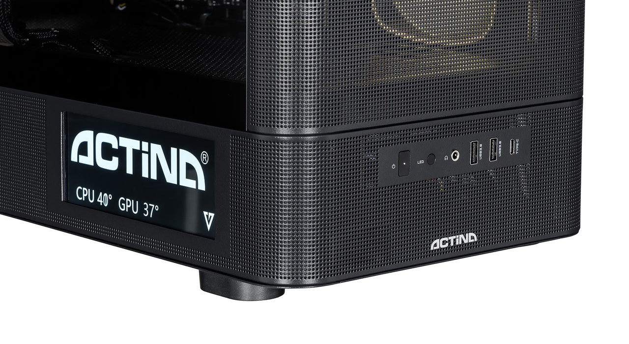 Actina 5901443440239 PC AMD Ryzen™ 9 9900X3D 32 GB DDR5-SDRAM 2 TB SSD NVIDIA GeForce RTX 5090 Midi Tower Black