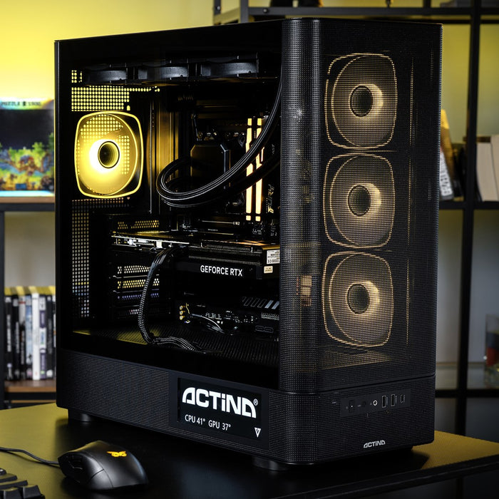Actina 5901443440246 PC AMD Ryzen™ 9 9900X3D 32 GB DDR5-SDRAM 1 TB SSD NVIDIA GeForce RTX 5070 Ti Windows 11 Home Midi Tower Black