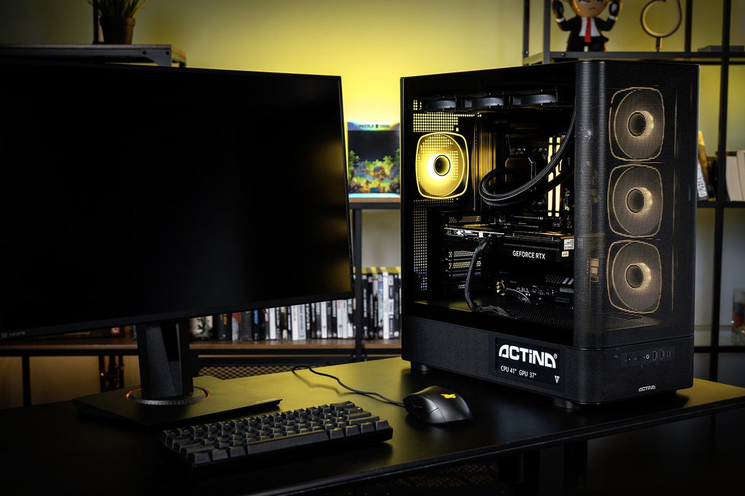Actina 5901443440260 PC AMD Ryzen™ 7 9850X3D 32 GB DDR5-SDRAM 2 TB SSD NVIDIA GeForce RTX 5090 Windows 11 Home Midi Tower Black