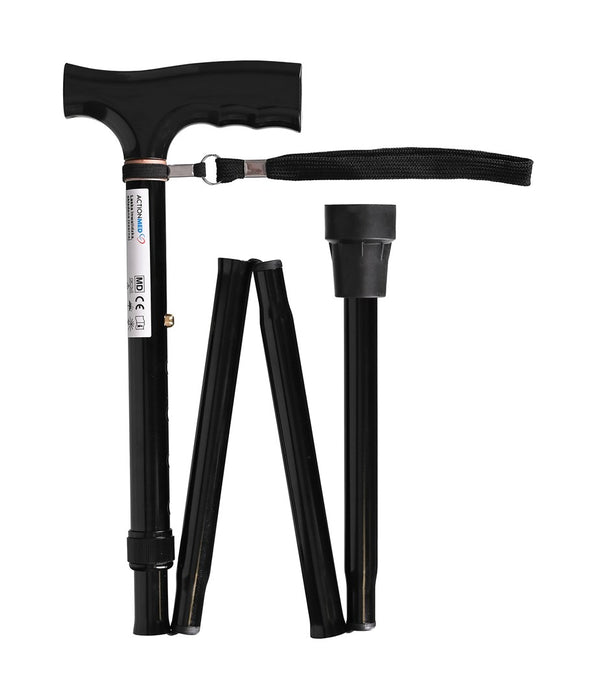 Folding walking stick ACTIONMED black