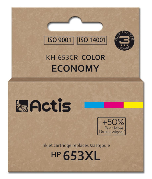Actis KH-653CR Ink (replaces HP 653XL 3YM74AE; Premium; 18ml; 300 pages; color)