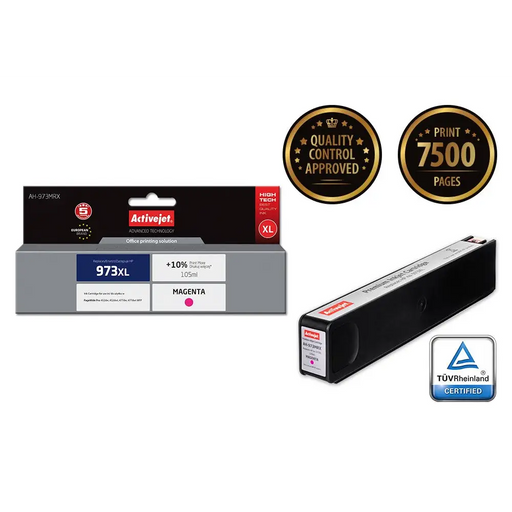 Activejet AH-973MRX ink (replacement for HP 973XL F6T82AE; Premium; 105 ml; magenta) - For HP printers (without