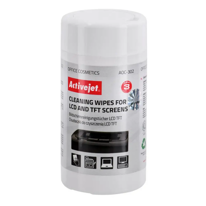 Activejet AOC-302 LCD matrix wipes 100 pcs. - Cleaning wipesARC-CHU<<<CleanersARC<<<ActionPL