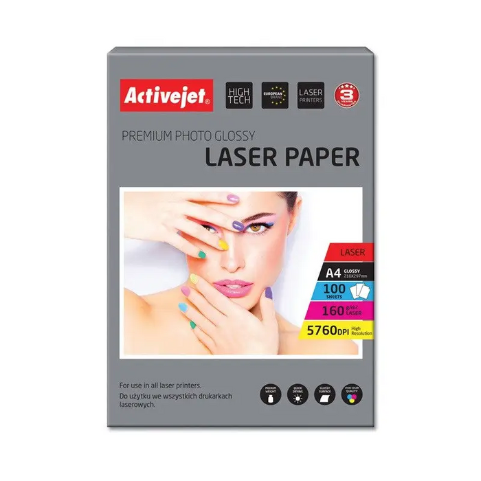 Activejet AP4-160G100L photo paper for laser printers; A4; 100 pcs - Photographic paperAPP-FOT<<<Paper