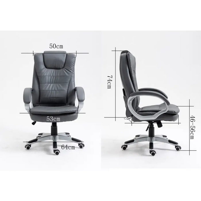 Activejet heated office chair with massage YK7304 grey - Office armchairsFOE-BIU<<<ArmchairsFOE<<<ActionPL