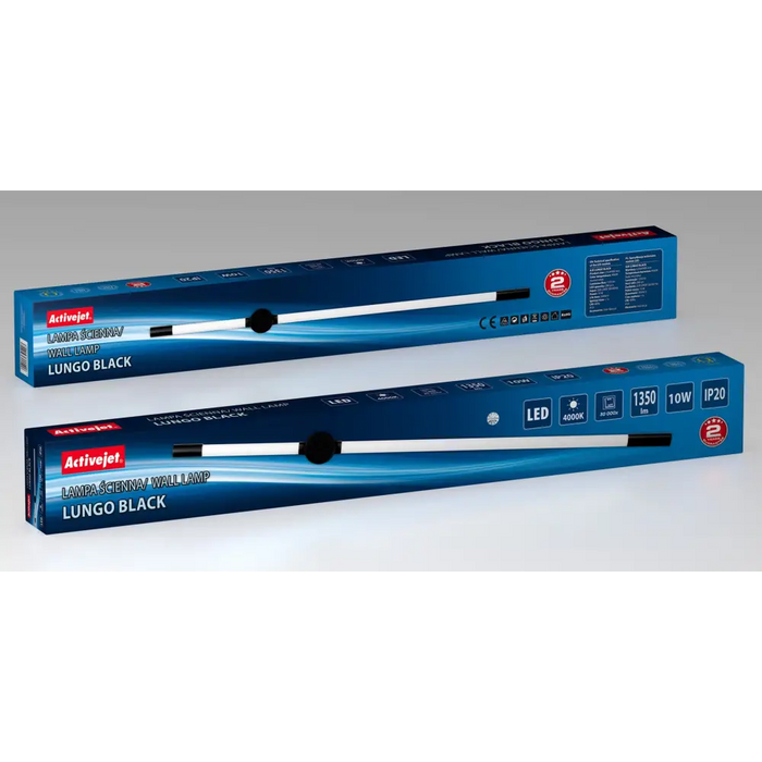 Activejet LED wall lamp AJE-LUNGO Black - SconcesOSW-KIN<<<LightingOSW<<<ActionPL