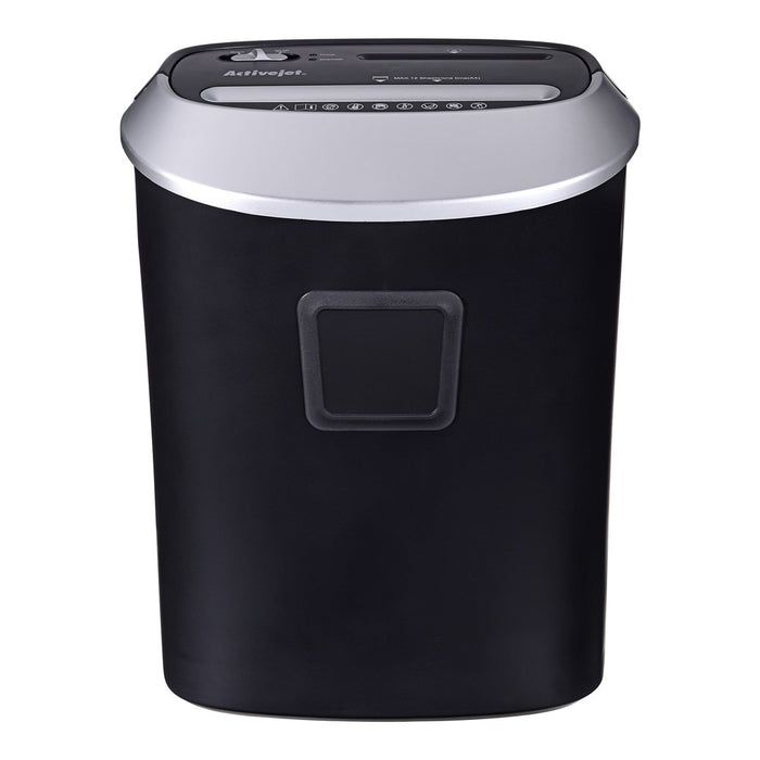 Shredder Activejet ASH-1201D, P-3, 25 l, 5x38 mm shreds, black and silver.