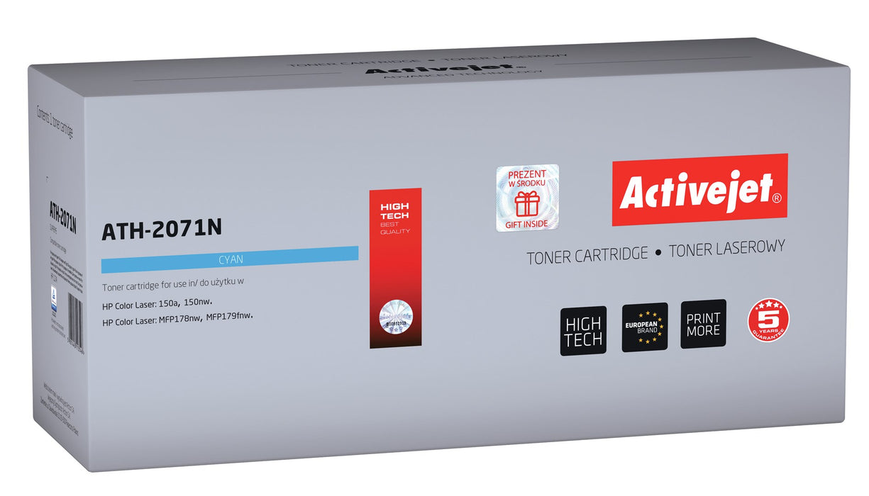 Activejet ATH-2071N toner (replacement for HP 117A W2071A; 2071A; Supreme; 700 pages; cyan)