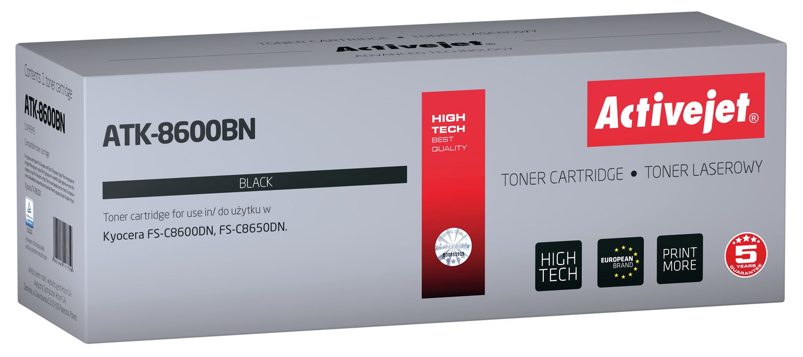 Activejet ATK-8600BN toner (replacement for Kyocera TK-8600K; Supreme; 30000 pages; black)