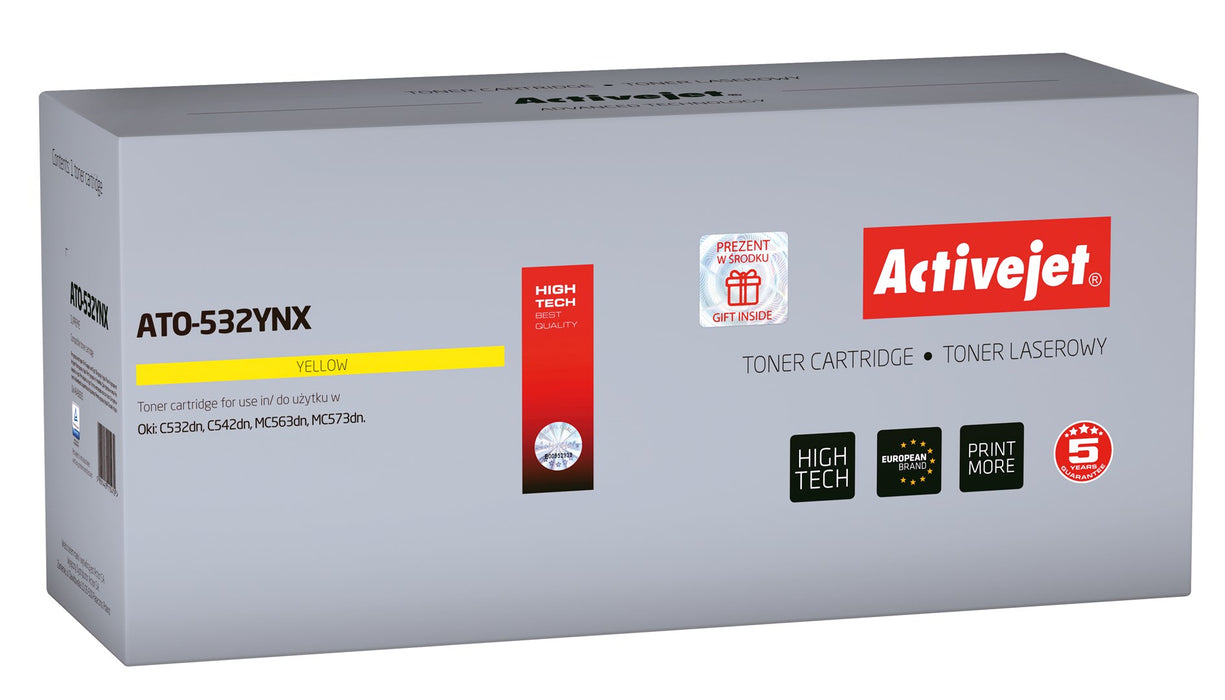 Activejet ATO-532YNX toner (replacement for OKI 46490605; Supreme; 6000 pages; yellow)
