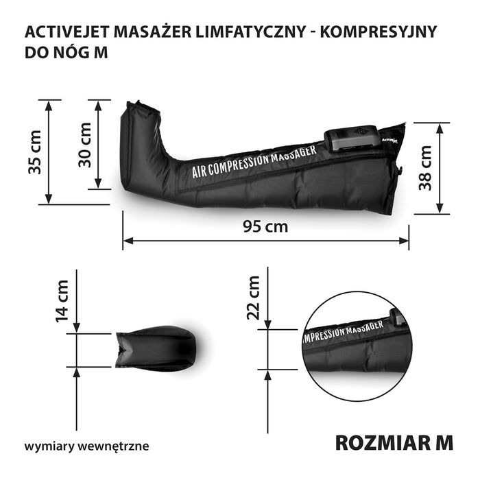 Activejet ACM-PLUS-A1 M lymphatic compression massager for legs