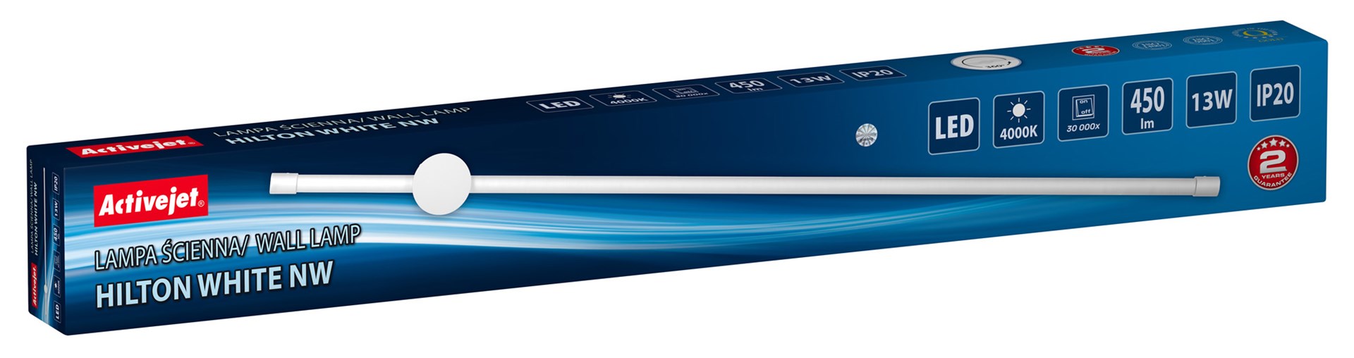 Activejet LED wall lamp AJE-HILTON White NW