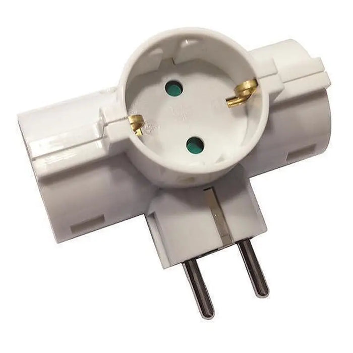 ADAPTER 3 SOCKETS WITH CHILD PROTECTION WHITE EUROLAMP - Разклонители и