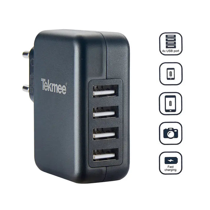ADAPTER 4XUSB 5V/4.8A TEKMEE - Зарядни устройства<<<Батерии и фенери<<<Осветление<<<Praktiker
