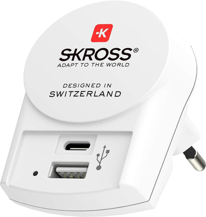 Adapter-charger SKROSS Euro USB Charger 1.302423 USB-A USB-C - Аксесоари за контакти<<<Продукти за дома<<<ValiAPI