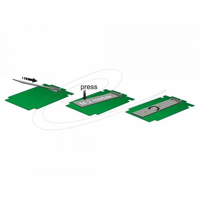 Adapter Delock 62517 Interface Key M.2 2260 B + M to Sata 7 Pin - Входно-изходни контролери<<<Компютърни