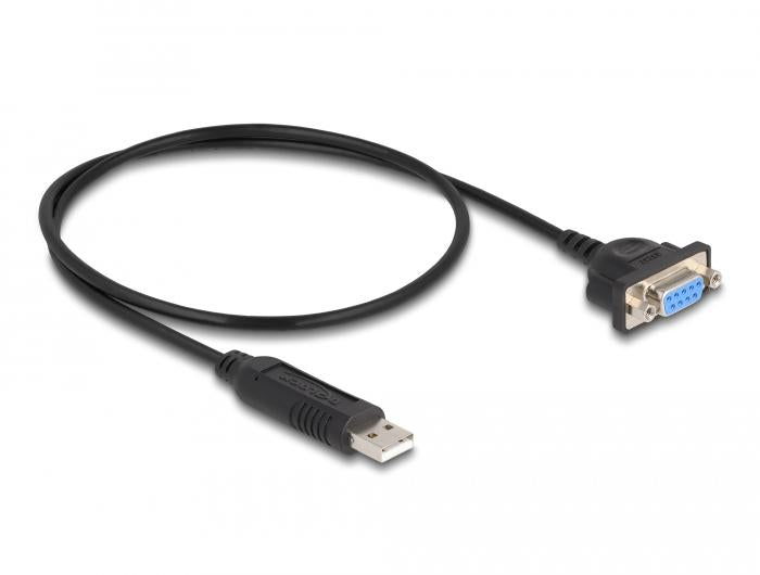 Adapter DeLock USB 2.0 - RS-232 D-Sub 9 female 50 cm - PC кабели<<<Кабели<<<ValiAPI