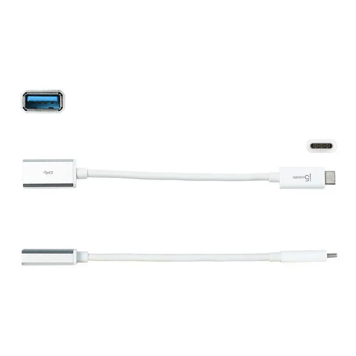 Adapter j5create JUCX05 USB-C 3.1 male - USB-A female 5Gb/s 90cm - Кабели за мобилни
