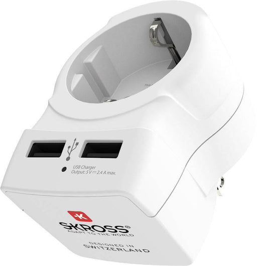 Adapter SKROSS Europe to USA USB White - Аксесоари за контакти<<<Продукти за дома<<<ValiAPI