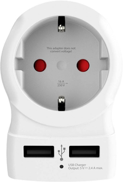 Adapter SKROSS Europe to USA USB White - Аксесоари за контакти<<<Продукти за дома<<<ValiAPI