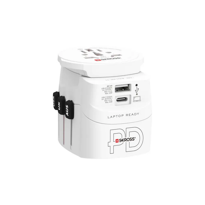 Адаптер SKROSS PRO Light USB 1.302474 World Бял - Аксесоари за контакти<<<Продукти за дома<<<ValiAPI