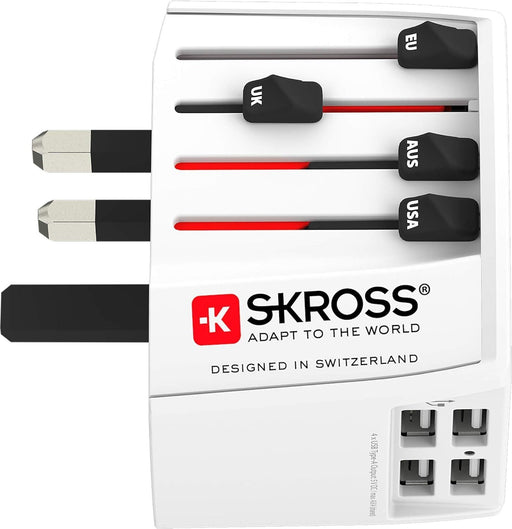 Adapter SKROSS PRO MUV 4 x USB-A 1.302961 World White - Аксесоари за контакти<<<Продукти за дома<<<ValiAPI