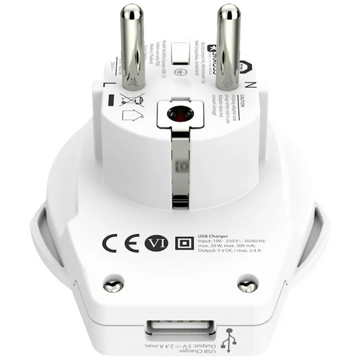 Adapter SKROSS World to Europe 1500266 USB White - Аксесоари за контакти<<<Продукти за дома<<<ValiAPI