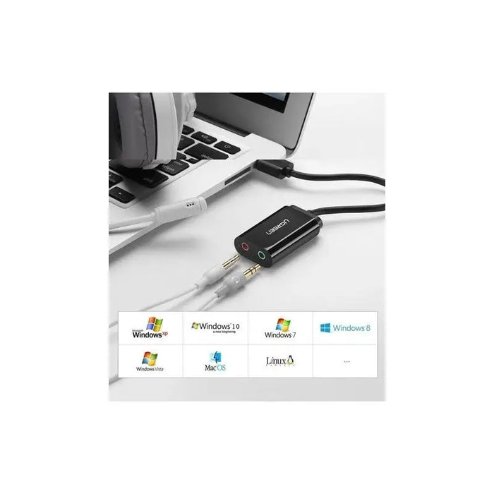 ADAPTER USB2.0 3.5mm UGREEN - USB хъбове и адаптери<<<Компютърна периферия<<<AmperelB2B