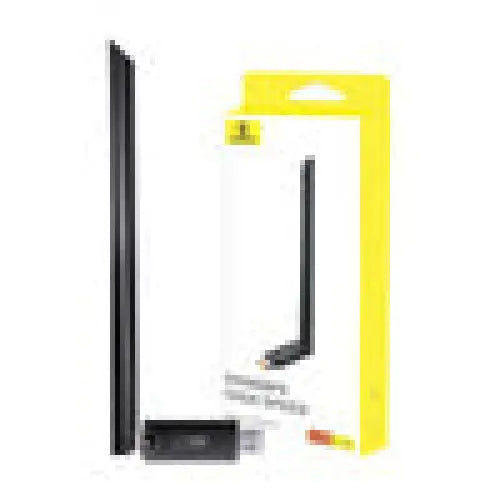 Adapter WiFi with antenna Baseus FastJoy 650Mbps (black) - Adapters connectors and converters<<<IT