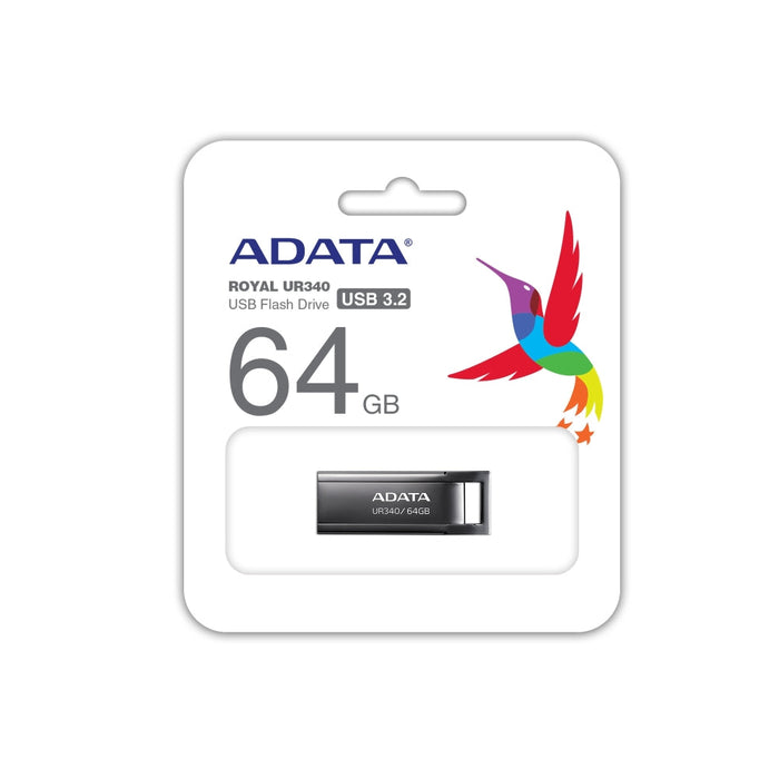 ADATA UR340 64GB USB 3.2 Black - USB памети<<<ADATA памети и аксесоари<<<ADATA<<<PolyComp&&&Компютър Мрежи и