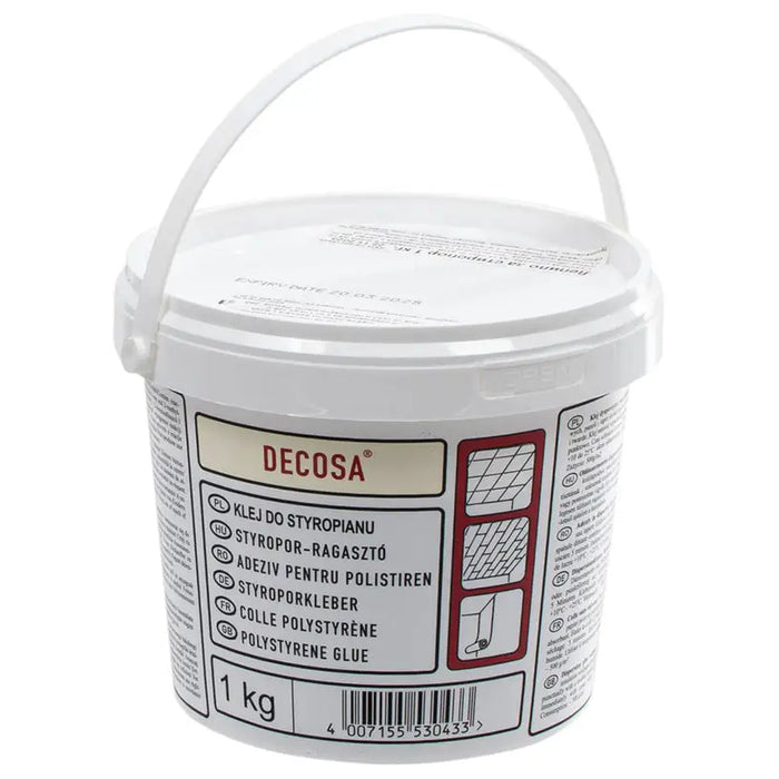 ADHESIVE FOR STYROFOAM 1 KG DISPERSED WITHOUT SOLVENT MINERA - Лепила<<<Лепила и ленти<<<Бои и