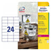 Adhesive labels Avery 20 Sheets White 70 x 37 mm - Електроника Периферни и резервни части<<<Компютри|