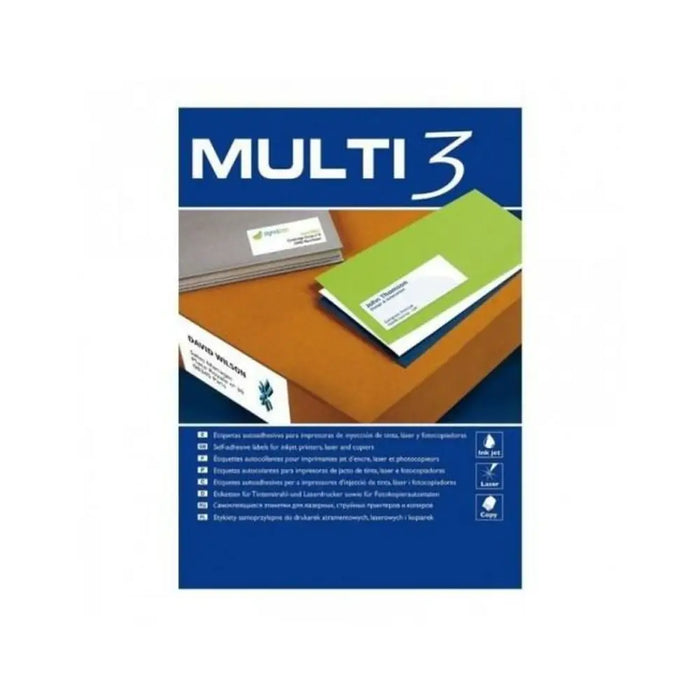 Adhesive labels MULTI 3 White Upright 500 Sheets 105 x 48 mm - Електроника Периферни и резервни части<<<Компютри|