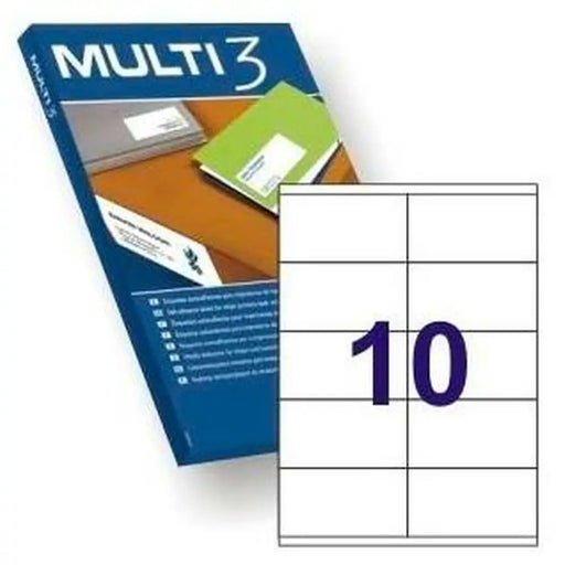 Adhesive labels MULTI 3 White Upright 500 Sheets 105 x 57 mm - Електроника Периферни и резервни части<<<Компютри|
