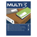 Adhesive labels MULTI 3 White Upright 500 Sheets 64,6 x 33,8 mm (24 Units) - Електроника Периферни и резервни