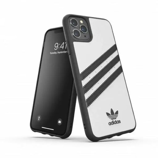 Adidas Moulded Case PU for iPhone 11 Pro Max - White and Black - Cell phone cases and covers<<<HurtelXML