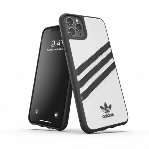 Adidas Moulded Case PU for iPhone 11 Pro Max - White and Black - Cell phone cases and covers<<<HurtelXML