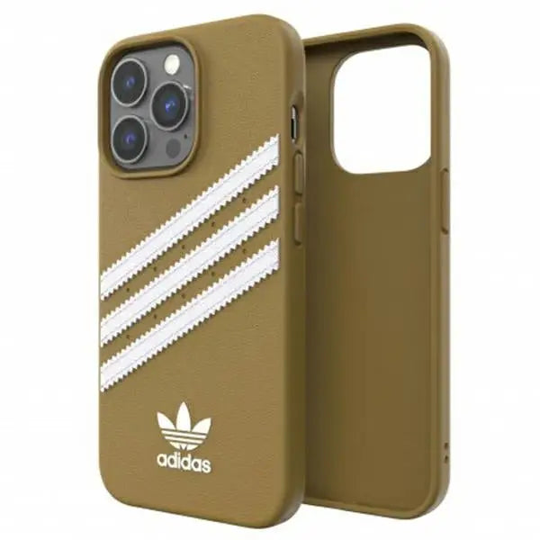 Adidas OR Molded Case PU for iPhone 13 Pro Max - Beige and Gold - Cell phone cases and covers<<<HurtelXML