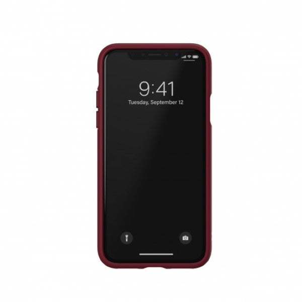 Adidas OR Molded PU Suede case for iPhone X / XS - burgundy