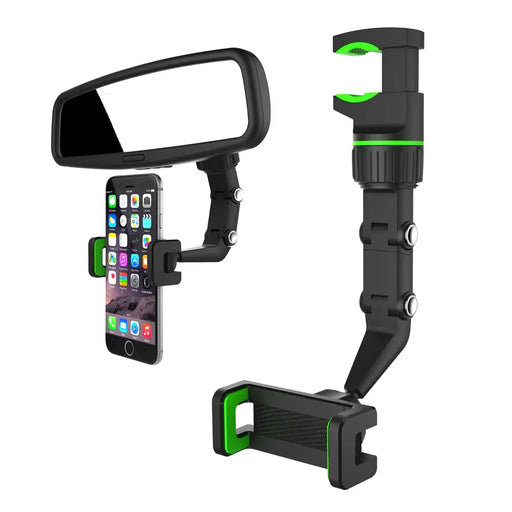 Adjustable car rearview mirror holder for smartphone - Cell phone holders<<<HurtelXML