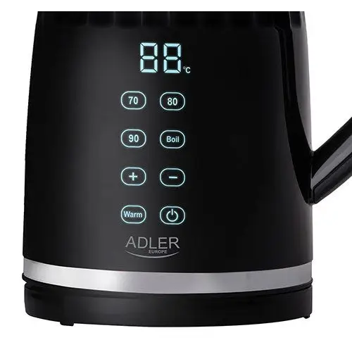Adler AD 1350 1.7L temperature-controlled LED electric kettle Black - Electric kettlesAGD-CZE<<<Home Appliance