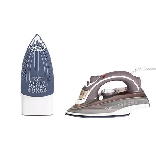 Adler AD 5030 iron Steam iron Ceramic soleplate 3000 W Brown Grey White - IronsAGD-ZEL<<<Home Appliance