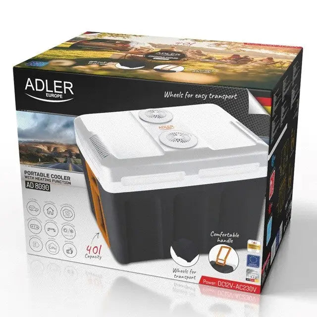 Adler AD 8090Portable Cooler 40 L Black White - Mini fridgesAGD-LOT<<<Home Appliance - ProductsAGD<<<ActionPL