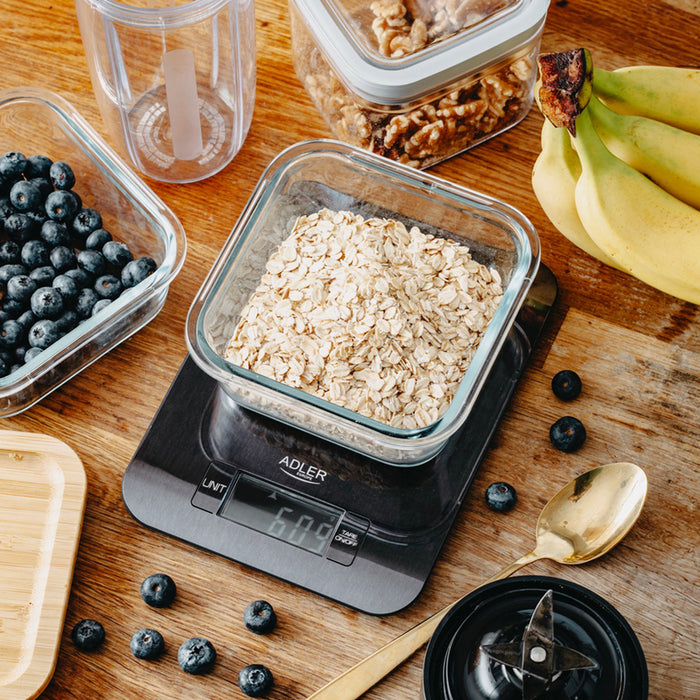 KITCHEN SCALE BLACK ADLER
