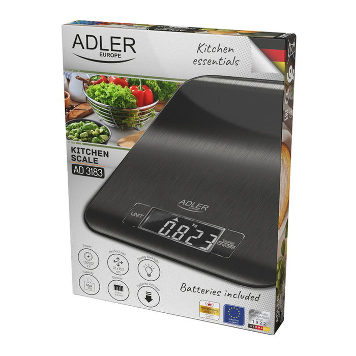 KITCHEN SCALE BLACK ADLER