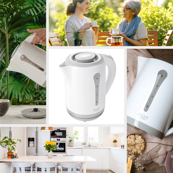 Adler AD 1244 electric kettle 2.5 L 2200 W White