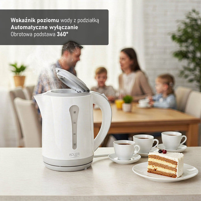Adler AD 1244 electric kettle 2.5 L 2200 W White