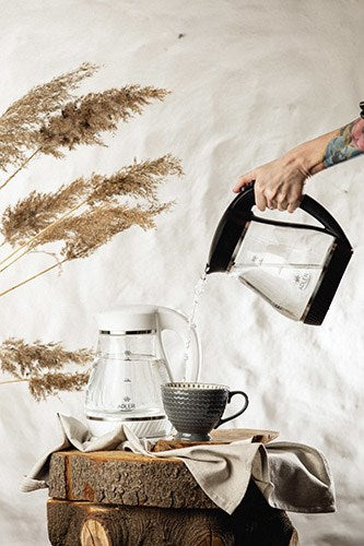 Adler AD 1274 B electric kettle 1.7 L 2200 W Black, Transparent