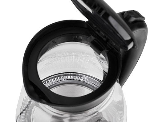 Adler AD 1274 B electric kettle 1.7 L 2200 W Black, Transparent