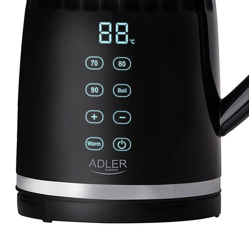 Adler AD 1350 1.7L temperature-controlled LED electric kettle Black